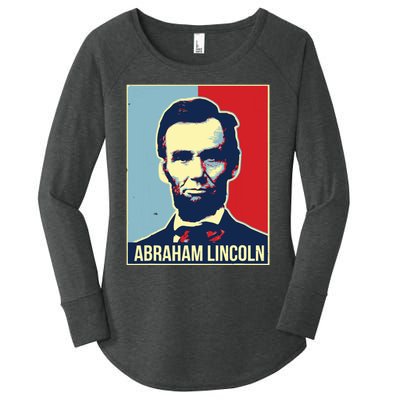 Abraham Lincoln President Women's Perfect Tri Tunic Long Sleeve Shirt