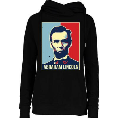 Abraham Lincoln President Womens Funnel Neck Pullover Hood