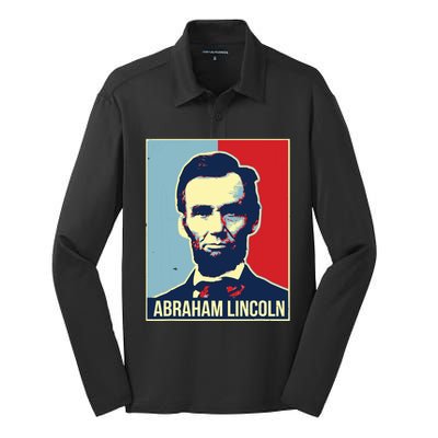 Abraham Lincoln President Silk Touch Performance Long Sleeve Polo