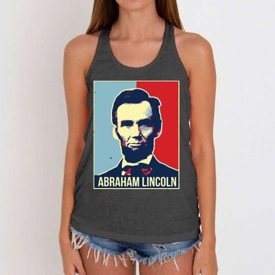 Abraham Lincoln President Women's Knotted Racerback Tank