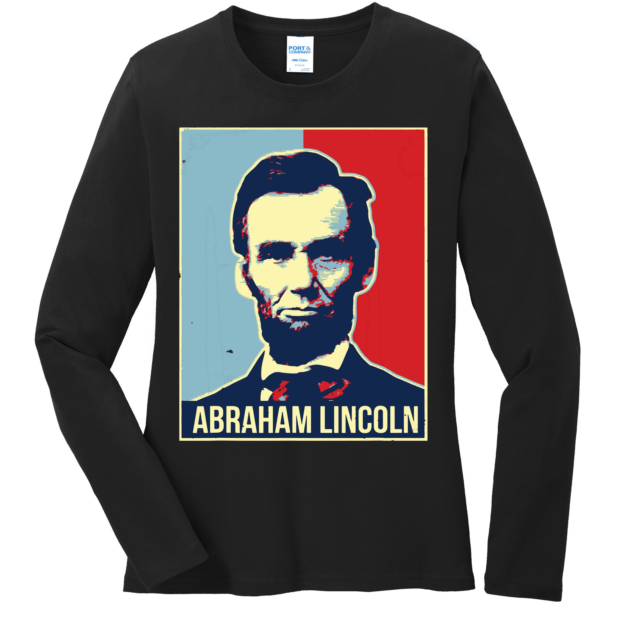 Abraham Lincoln President Ladies Long Sleeve Shirt