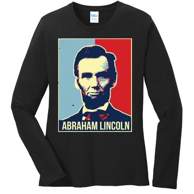 Abraham Lincoln President Ladies Long Sleeve Shirt