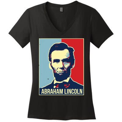 Abraham Lincoln President Women's V-Neck T-Shirt