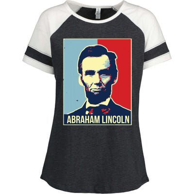 Abraham Lincoln President Enza Ladies Jersey Colorblock Tee