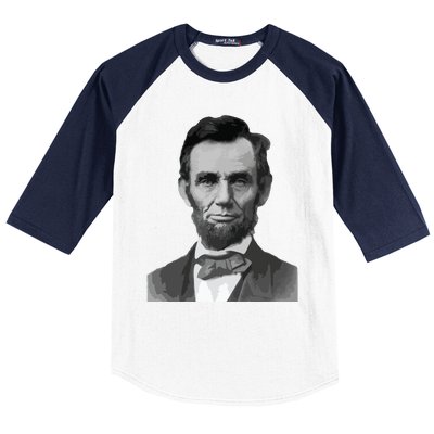 Abraham Lincoln Presidential Portrait Vintage Abe Lincoln Baseball Sleeve Shirt