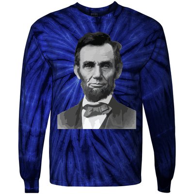 Abraham Lincoln Presidential Portrait Vintage Abe Lincoln Tie-Dye Long Sleeve Shirt