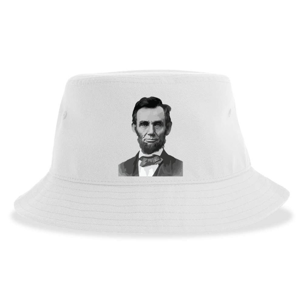 Abraham Lincoln Presidential Portrait Vintage Abe Lincoln Sustainable Bucket Hat