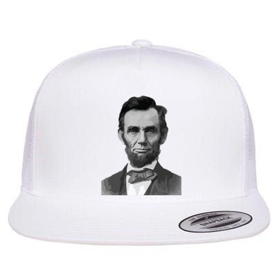 Abraham Lincoln Presidential Portrait Vintage Abe Lincoln Flat Bill Trucker Hat