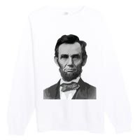 Abraham Lincoln Presidential Portrait Vintage Abe Lincoln Premium Crewneck Sweatshirt