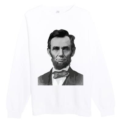 Abraham Lincoln Presidential Portrait Vintage Abe Lincoln Premium Crewneck Sweatshirt