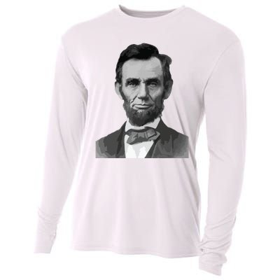 Abraham Lincoln Presidential Portrait Vintage Abe Lincoln Cooling Performance Long Sleeve Crew