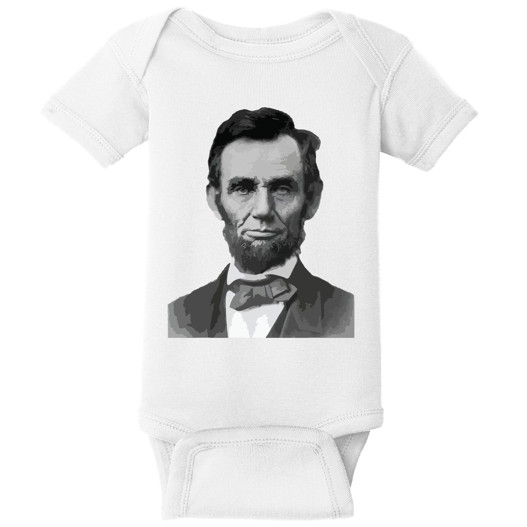 Abraham Lincoln Presidential Portrait Vintage Abe Lincoln Baby Bodysuit
