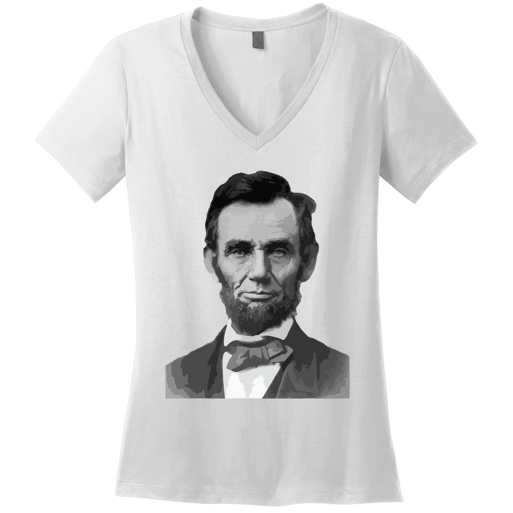 Abraham Lincoln Presidential Portrait Vintage Abe Lincoln Women's V-Neck T-Shirt