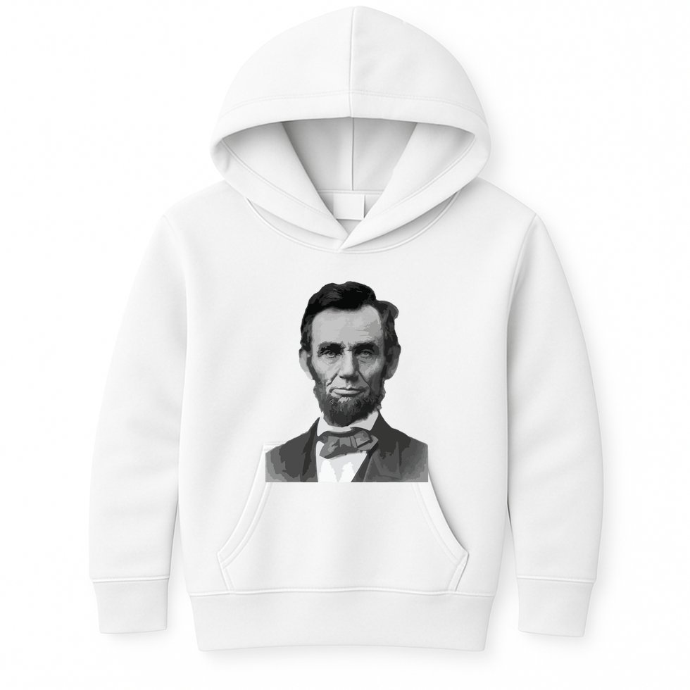 Abraham Lincoln Presidential Portrait Vintage Abe Lincoln Kids Hoodie