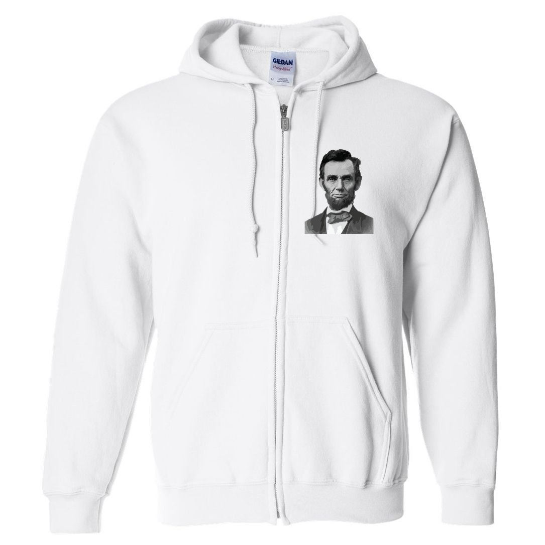 Abraham Lincoln Presidential Portrait Vintage Abe Lincoln Full Zip Hoodie