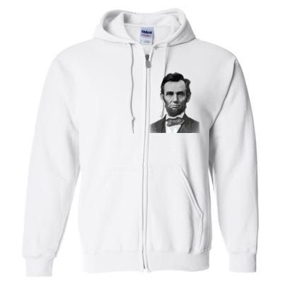 Abraham Lincoln Presidential Portrait Vintage Abe Lincoln Full Zip Hoodie