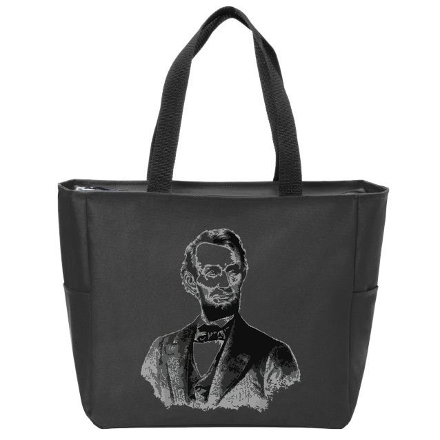 Abraham Lincoln Presidential Portrait Vintage Abe Lincoln Zip Tote Bag