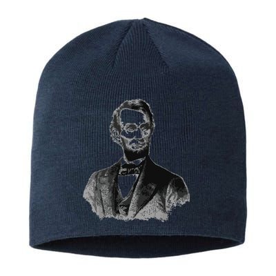 Abraham Lincoln Presidential Portrait Vintage Abe Lincoln Sustainable Beanie