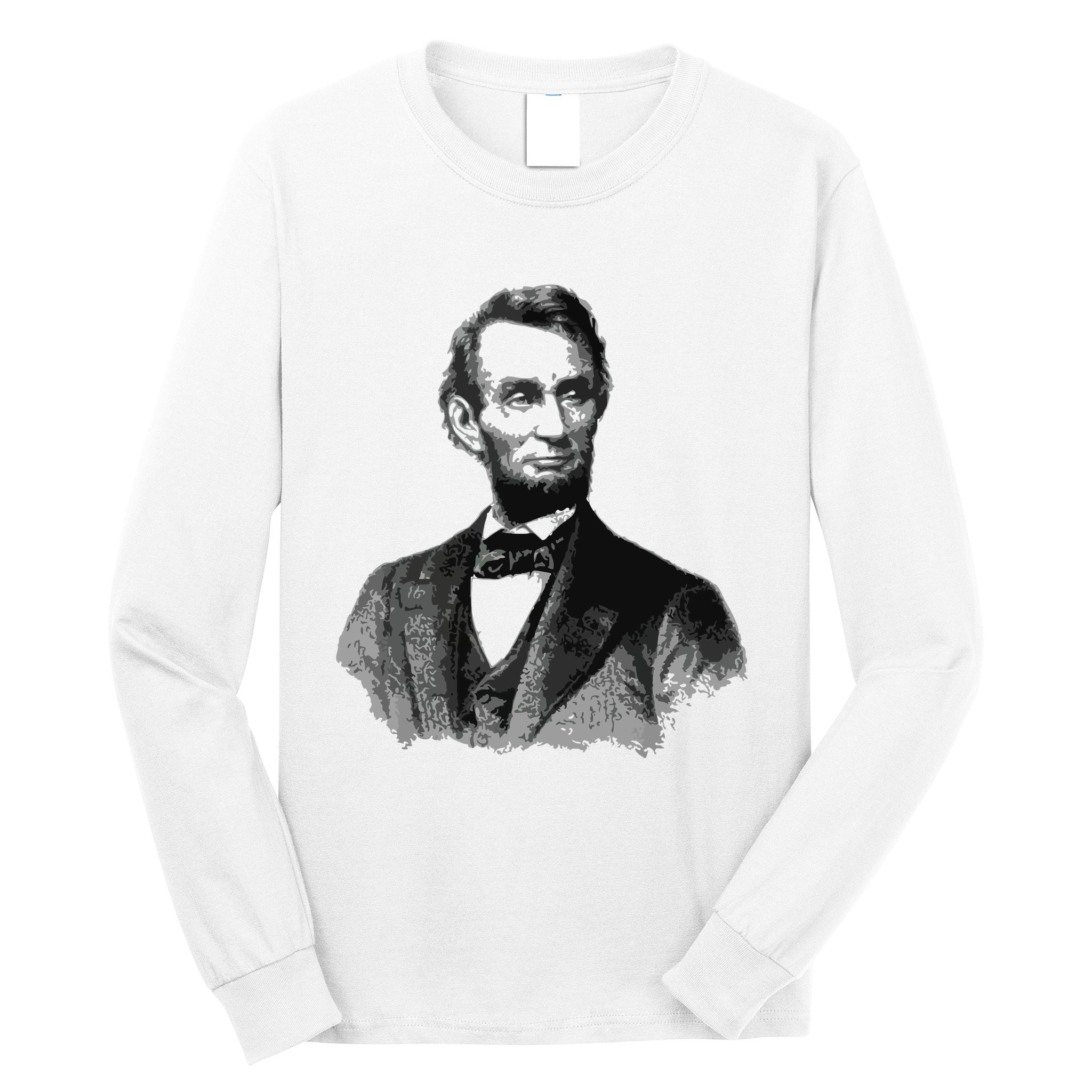 Abraham Lincoln Presidential Portrait Vintage Abe Lincoln Long Sleeve Shirt
