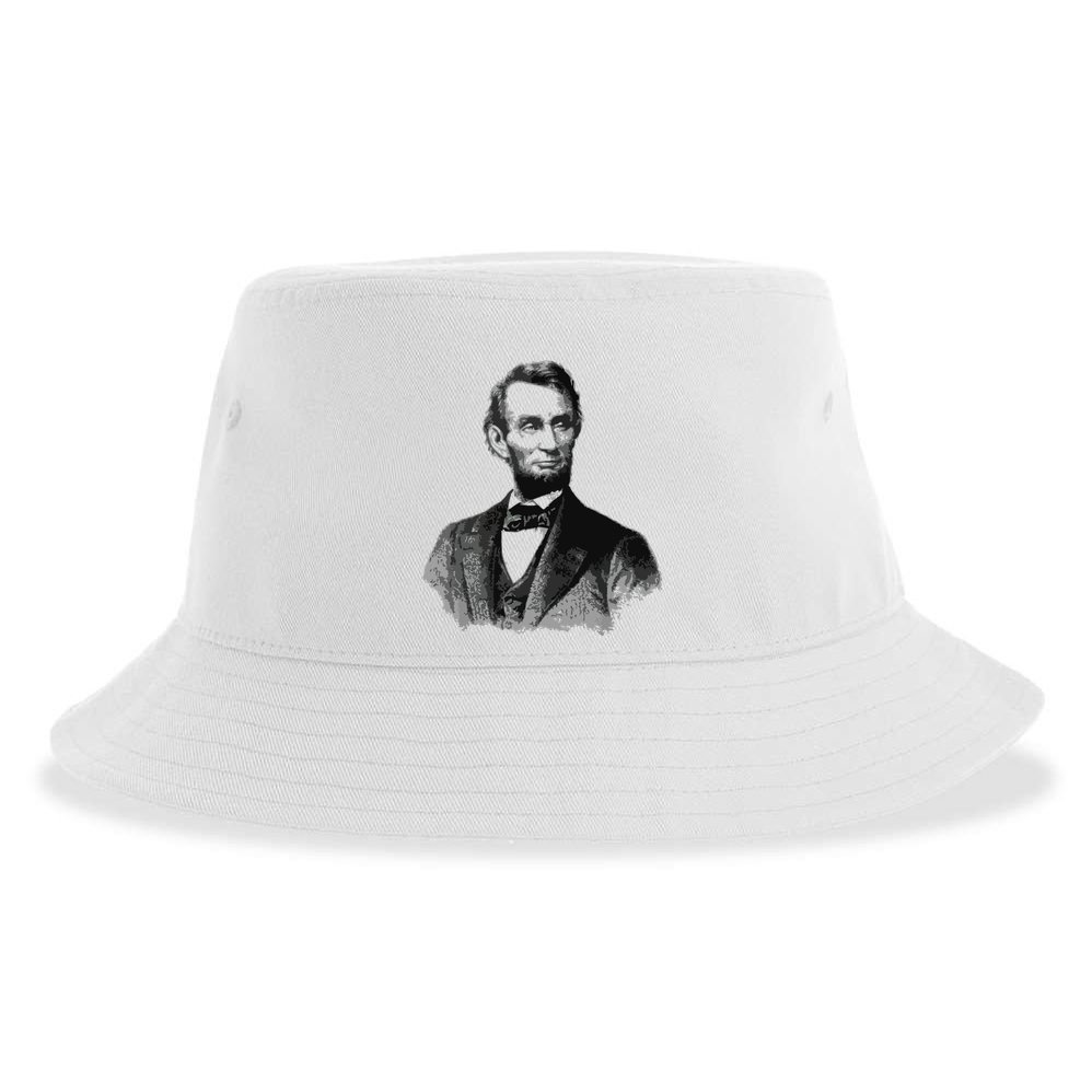 Abraham Lincoln Presidential Portrait Vintage Abe Lincoln Sustainable Bucket Hat