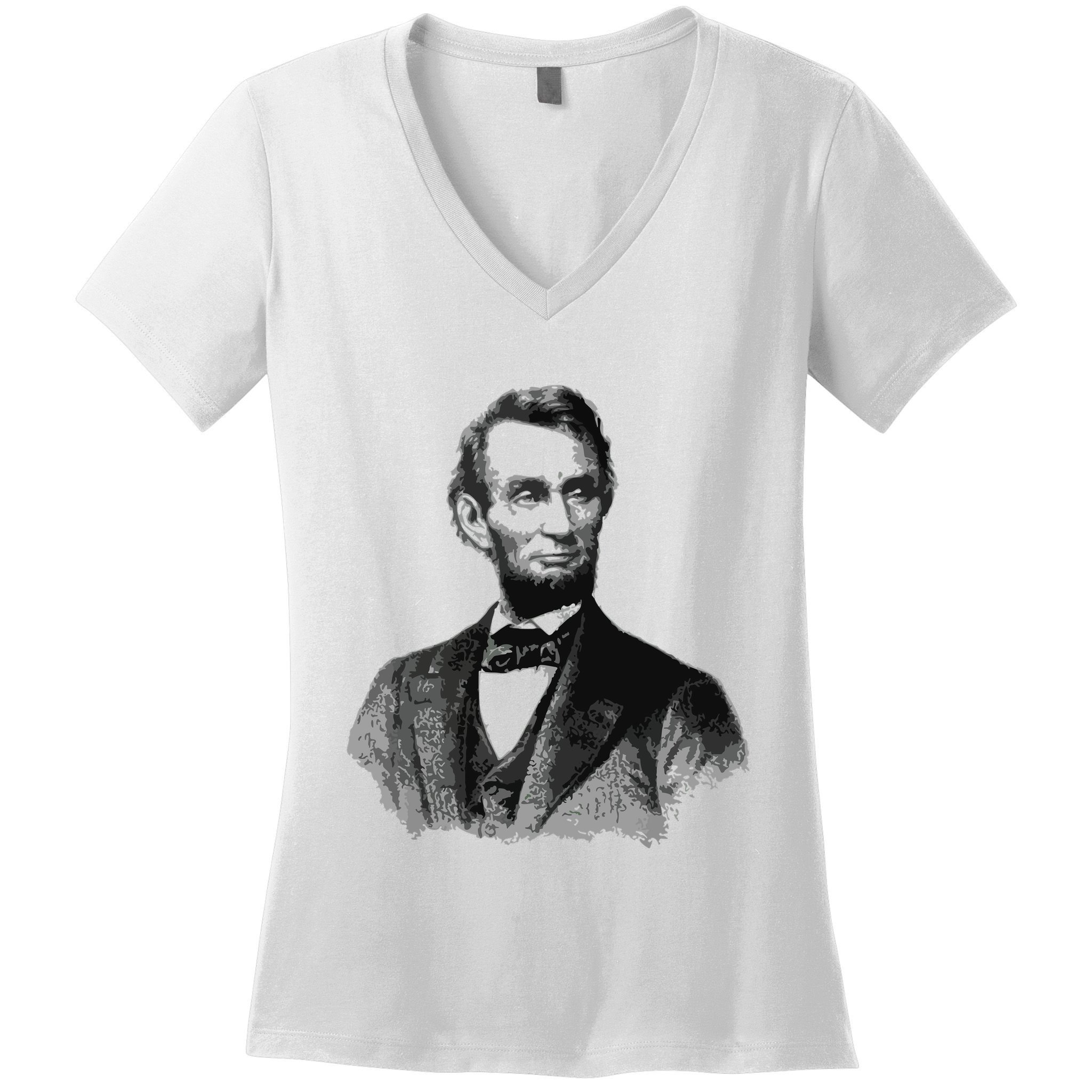 Abraham Lincoln Presidential Portrait Vintage Abe Lincoln Women's V-Neck T-Shirt