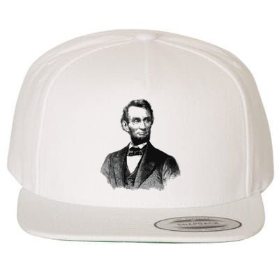 Abraham Lincoln Presidential Portrait Vintage Abe Lincoln Wool Snapback Cap