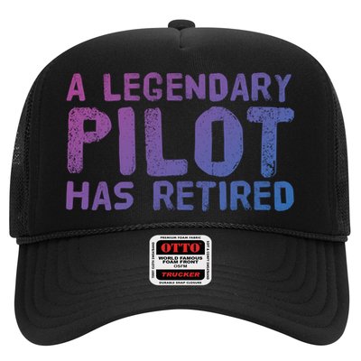 A Legendary Pilot Has Retired Funny Retiret Copilot Gift Great Gift Trucker Hat