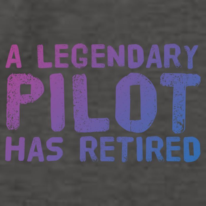 A Legendary Pilot Has Retired Funny Retiret Copilot Gift Great Gift Vector Backpack