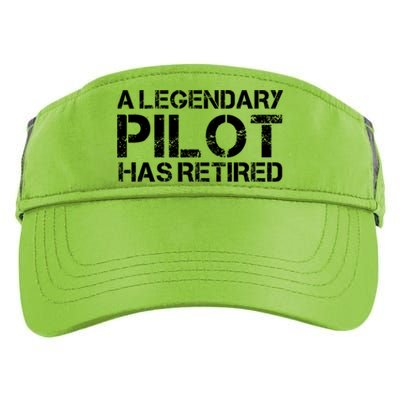 A Legendary Pilot Has Retired Retiret Retiring Pension Funny Gift Adult Drive Performance Visor