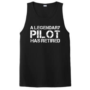 A Legendary Pilot Has Retired Retiret Retiring Pension Funny Gift PosiCharge Competitor Tank