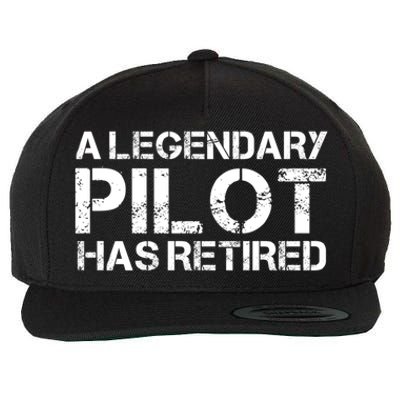 A Legendary Pilot Has Retired Retiret Retiring Pension Funny Gift Wool Snapback Cap