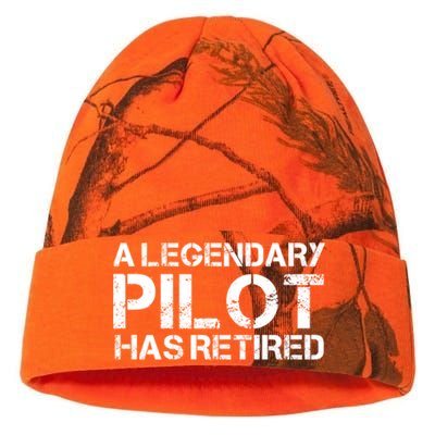 A Legendary Pilot Has Retired Retiret Retiring Pension Funny Gift Kati Licensed 12" Camo Beanie