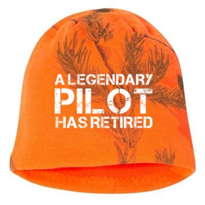 A Legendary Pilot Has Retired Retiret Retiring Pension Funny Gift Kati - Camo Knit Beanie