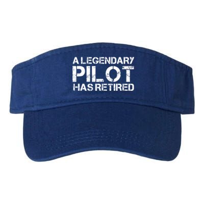 A Legendary Pilot Has Retired Retiret Retiring Pension Funny Gift Valucap Bio-Washed Visor