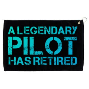 A Legendary Pilot Has Retired Retiret Retiring Pension Funny Gift Grommeted Golf Towel