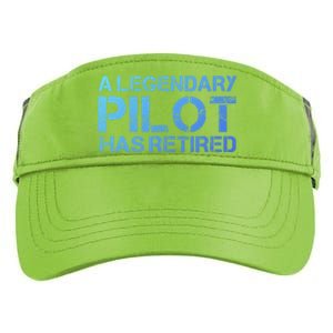 A Legendary Pilot Has Retired Retiret Retiring Pension Funny Gift Adult Drive Performance Visor