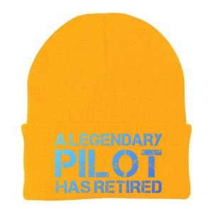 A Legendary Pilot Has Retired Retiret Retiring Pension Funny Gift Knit Cap Winter Beanie