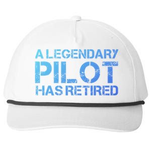 A Legendary Pilot Has Retired Retiret Retiring Pension Funny Gift Snapback Five-Panel Rope Hat