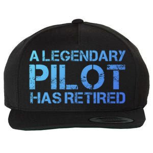 A Legendary Pilot Has Retired Retiret Retiring Pension Funny Gift Wool Snapback Cap