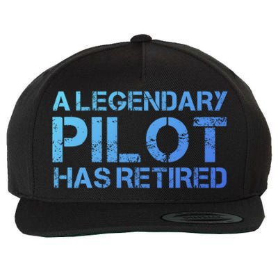 A Legendary Pilot Has Retired Retiret Retiring Pension Funny Gift Wool Snapback Cap