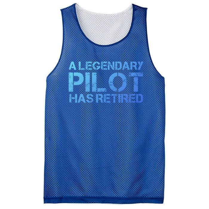 A Legendary Pilot Has Retired Retiret Retiring Pension Funny Gift Mesh Reversible Basketball Jersey Tank