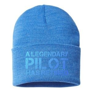 A Legendary Pilot Has Retired Retiret Retiring Pension Funny Gift Sustainable Knit Beanie