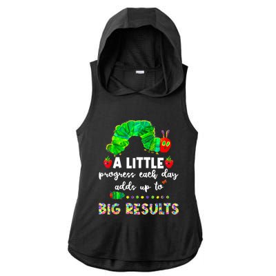 A Little Progress Each Day Hungry Caterpillar Back To School Ladies PosiCharge Tri-Blend Wicking Draft Hoodie Tank