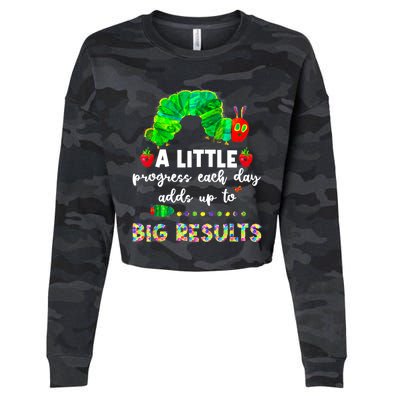 A Little Progress Each Day Hungry Caterpillar Back To School Cropped Pullover Crew