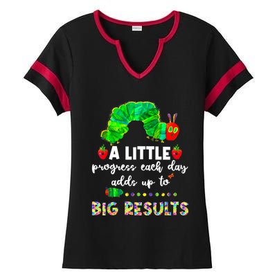 A Little Progress Each Day Hungry Caterpillar Back To School Ladies Halftime Notch Neck Tee