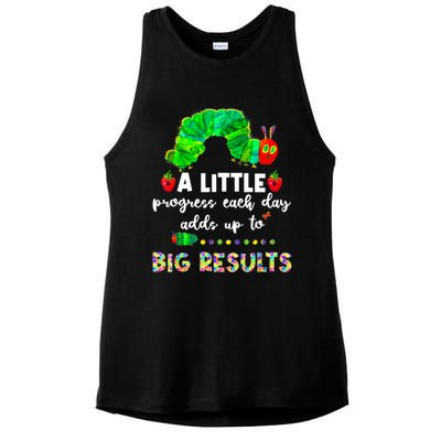 A Little Progress Each Day Hungry Caterpillar Back To School Ladies PosiCharge Tri-Blend Wicking Tank