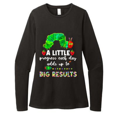 A Little Progress Each Day Hungry Caterpillar Back To School Womens CVC Long Sleeve Shirt