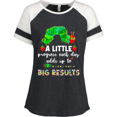 A Little Progress Each Day Hungry Caterpillar Back To School Enza Ladies Jersey Colorblock Tee