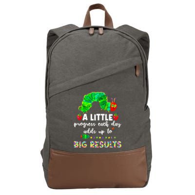 A Little Progress Each Day Hungry Caterpillar Back To School Cotton Canvas Backpack