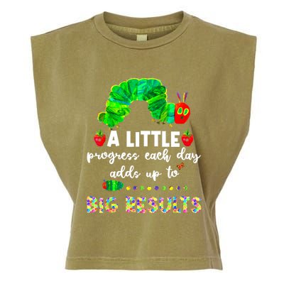 A Little Progress Each Day Hungry Caterpillar Back To School Garment-Dyed Women's Muscle Tee